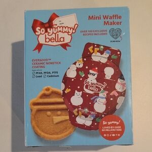 Red Mini Snowman Waffle Maker